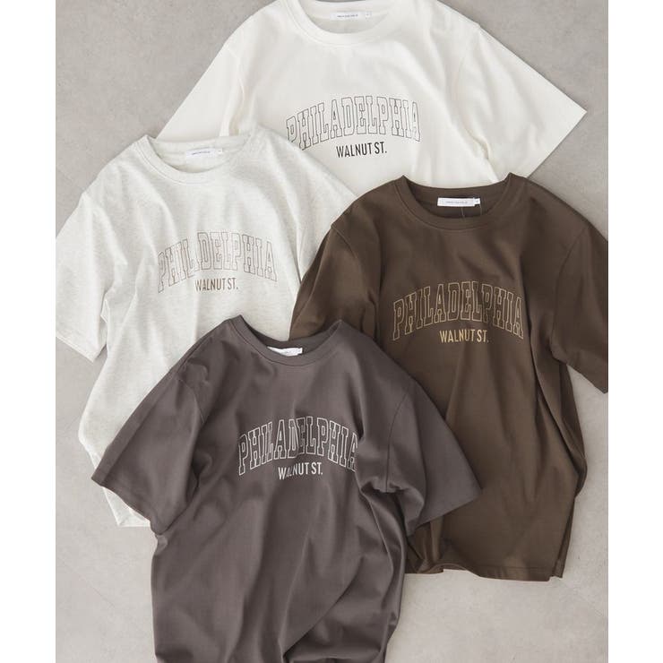 【マルチ機能】カレッジロゴTシャツ | AMERICAN HOLIC | 詳細画像1 