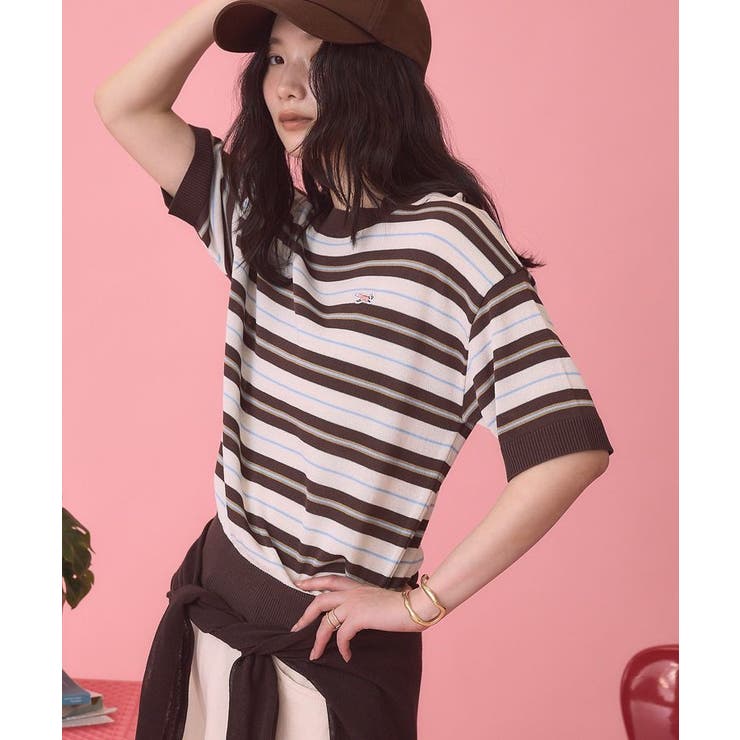 【PENNEY'S】レトロボーダー半袖ニット | AMERICAN HOLIC | 詳細画像5 