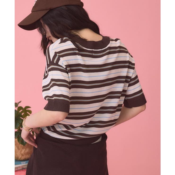 【PENNEY'S】レトロボーダー半袖ニット | AMERICAN HOLIC | 詳細画像6 