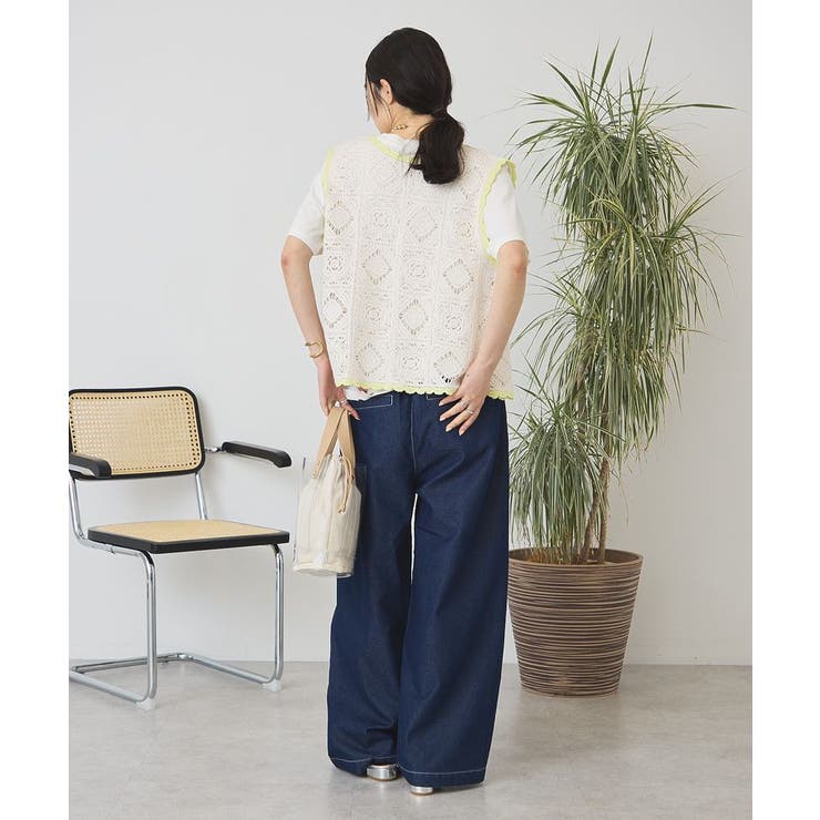 クロシェ風ニットベスト | AMERICAN HOLIC | 詳細画像8 