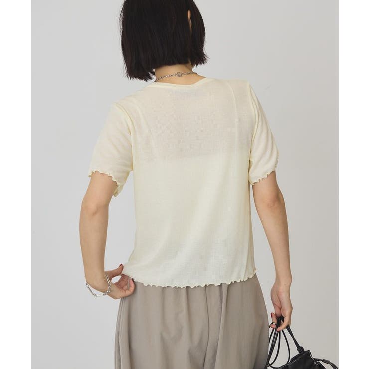 【2点セット】配色レイヤードメローTシャツ | AMERICAN HOLIC | 詳細画像7 