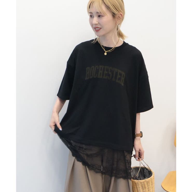 カレッジロゴレースドッキングTシャツ | AMERICAN HOLIC | 詳細画像22 