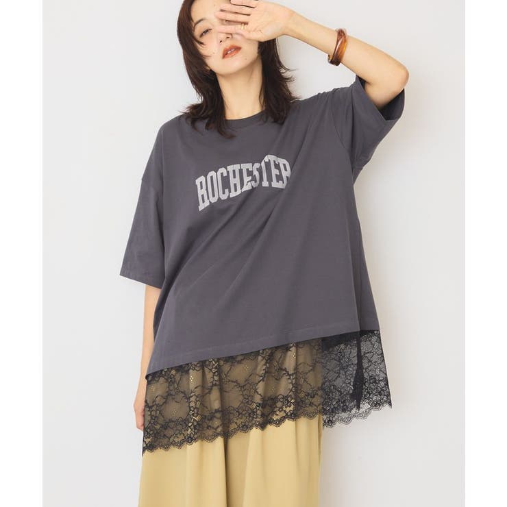 カレッジロゴレースドッキングTシャツ | AMERICAN HOLIC | 詳細画像8 