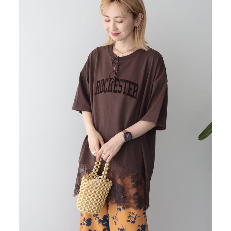 カレッジロゴレースドッキングTシャツ | AMERICAN HOLIC | 詳細画像16 