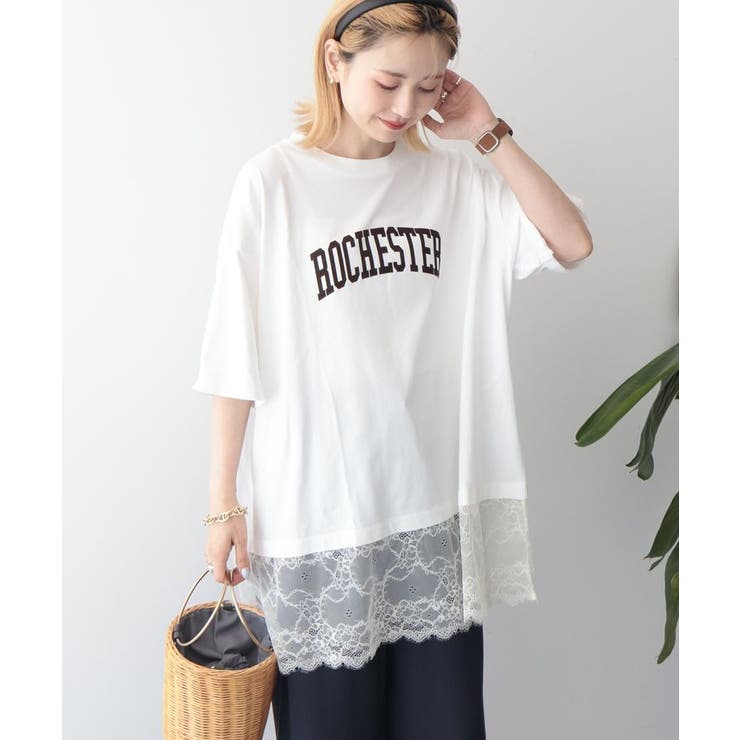 カレッジロゴレースドッキングTシャツ | AMERICAN HOLIC | 詳細画像22 