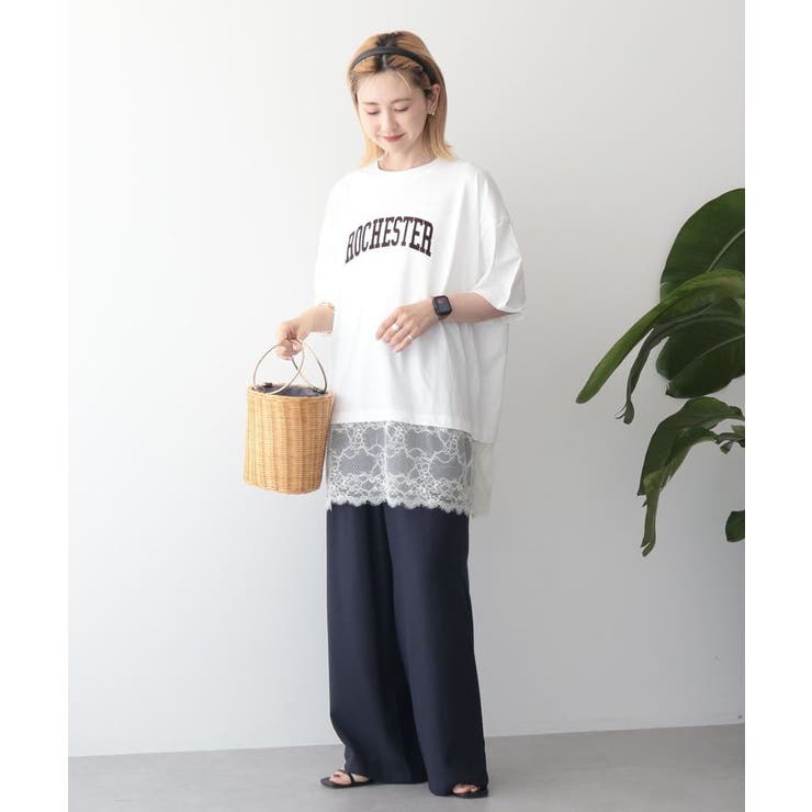 カレッジロゴレースドッキングTシャツ | AMERICAN HOLIC | 詳細画像25 