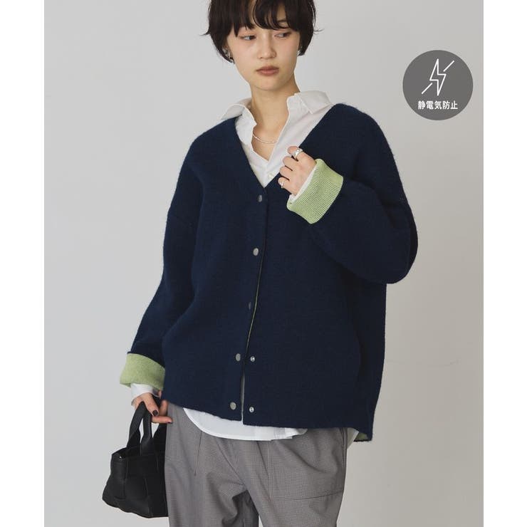 【バイパチ】Vネック配色ニットコーディガン | AMERICAN HOLIC | 詳細画像34 