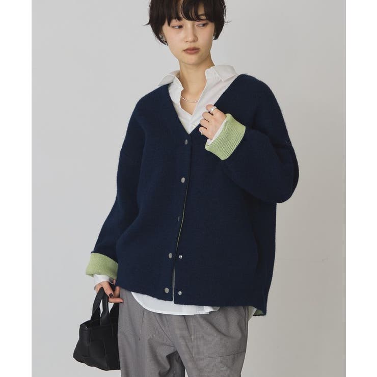 【バイパチ】Vネック配色ニットコーディガン | AMERICAN HOLIC | 詳細画像16 