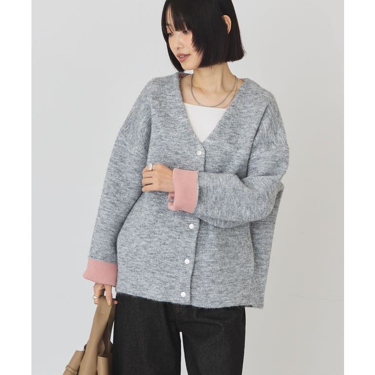 【バイパチ】Vネック配色ニットコーディガン | AMERICAN HOLIC | 詳細画像28 