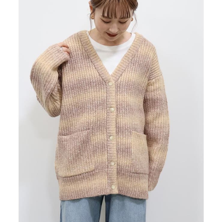 グラデーションニットカーディガン[品番：EHEW0042236]｜AMERICAN