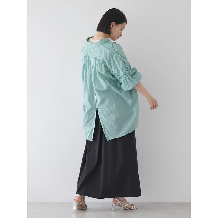 正規品 カルゼギャザーシャツチュニック[品番：EHEW0044222]｜AMERICAN トップス