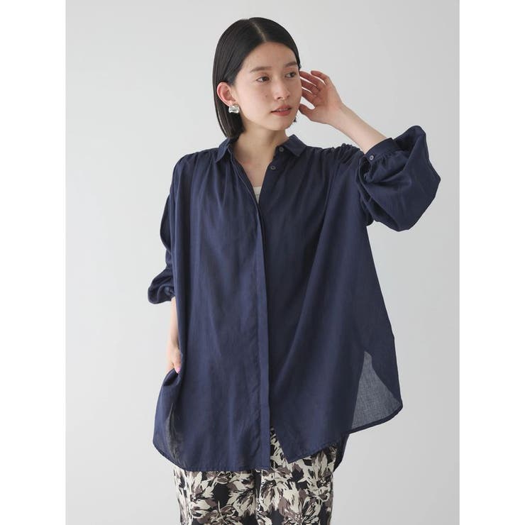 R742K レディースシャツチュニック F 黒レトロ春夏コムデギャルソン4/24 カルゼギャザーシャツチュニック[品番：EHEW0044222]｜AMERICAN