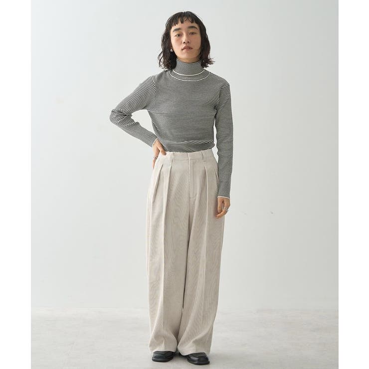 【Ameri VINTAGE】スカーフドッキングタートルネックニット Ameri VINTAGE - 【Ameri VINTAGE】スカーフドッキングタートルネック