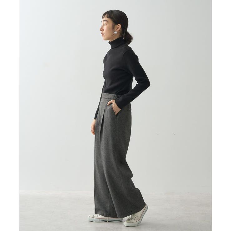 【Ameri VINTAGE】スカーフドッキングタートルネックニット Ameri VINTAGE - 【Ameri VINTAGE】スカーフドッキングタートルネック