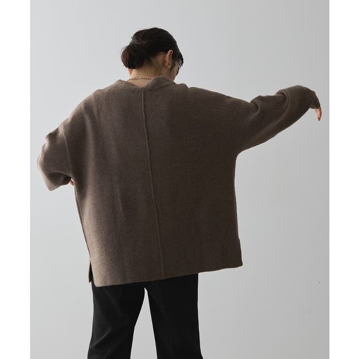 ゆ*ー様 美品✨アキラナカ　ボリュームスリーブニット　モックネック　変形　ウール 100HA24G0022_x_a266.jpg