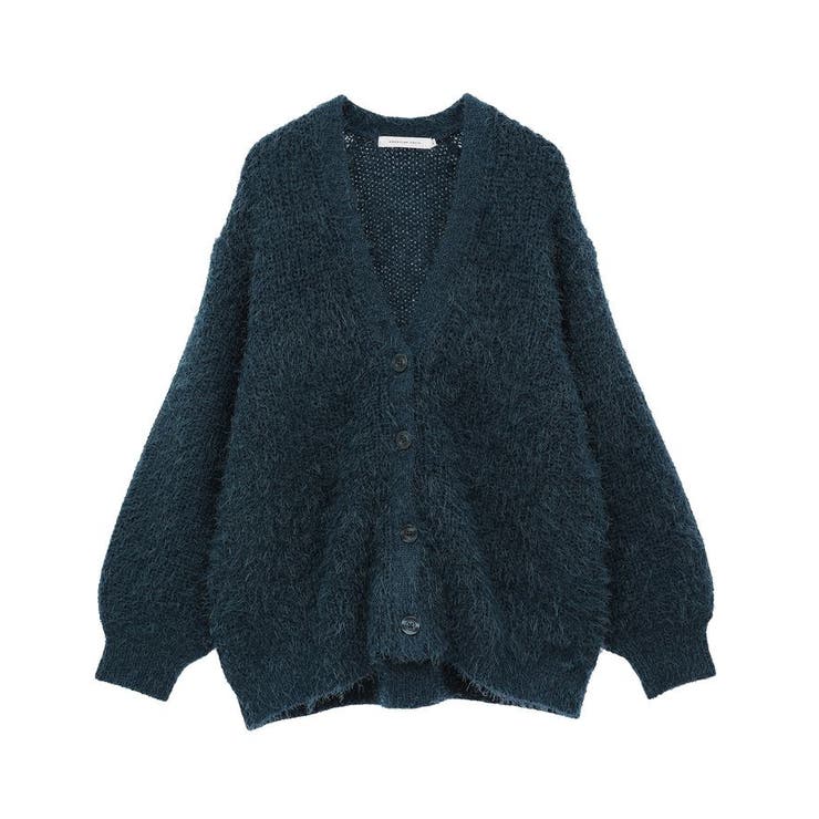 Vネックシャギーニットカーディガン[品番：EHEW0046845]｜AMERICAN