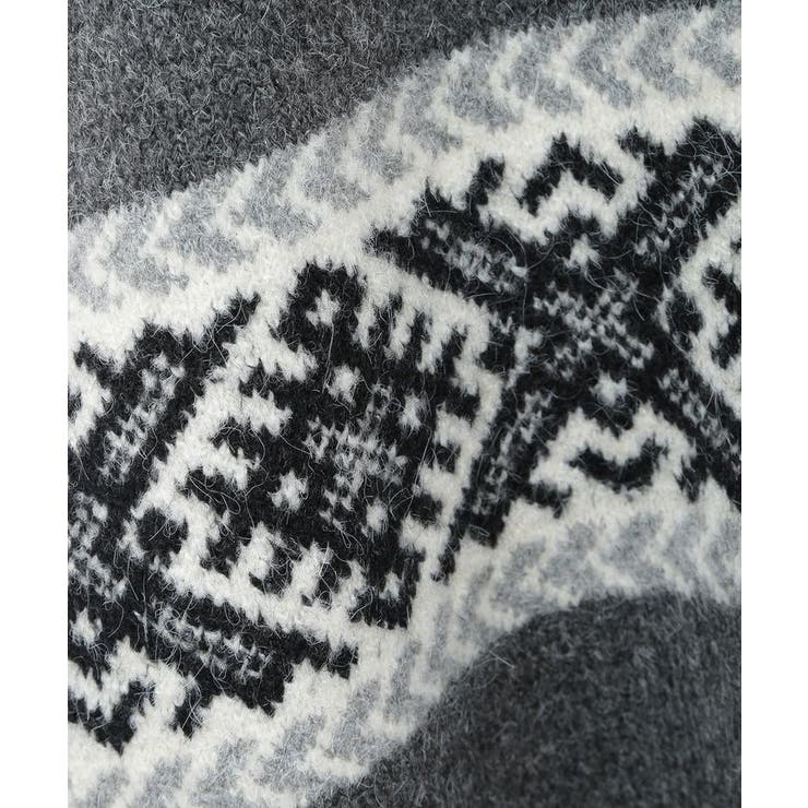 ノルディック柄Vネックニットカーディガン[品番：EHEW0046734