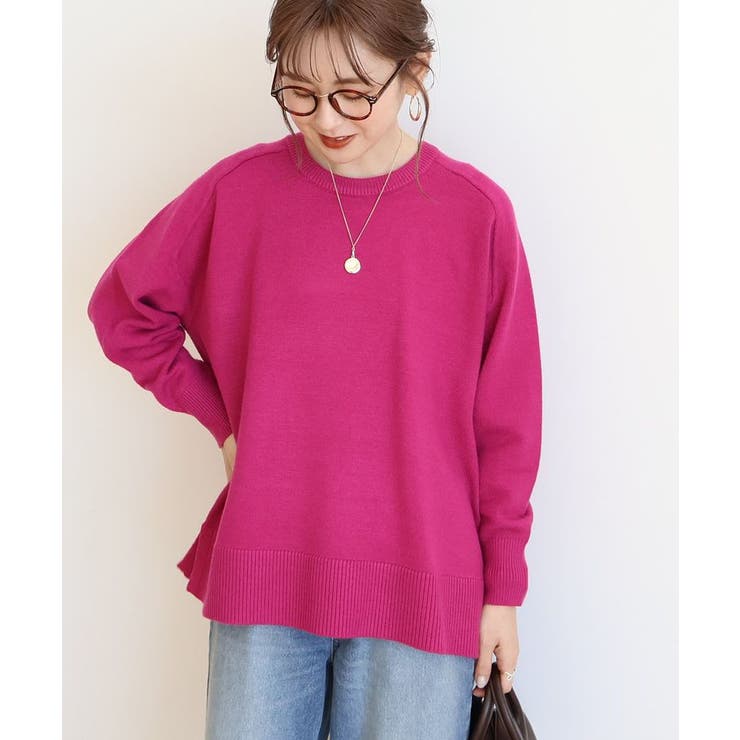 定価42,ランバンオンブルーキャメルバイカラー上品ケープニット
