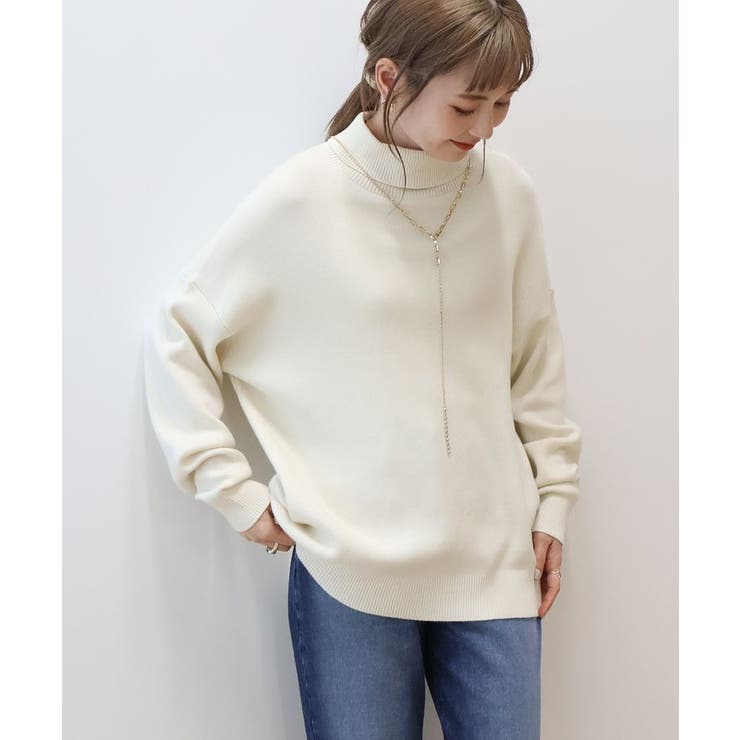 ブラッシュヤーンタートルネックニットプルオーバー[品番：EHEW0046867