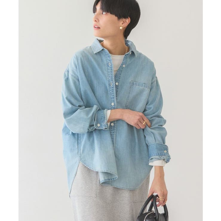 最先端 バックタックオーバーシャツ[品番：EHEW0047787]｜AMERICAN トップス