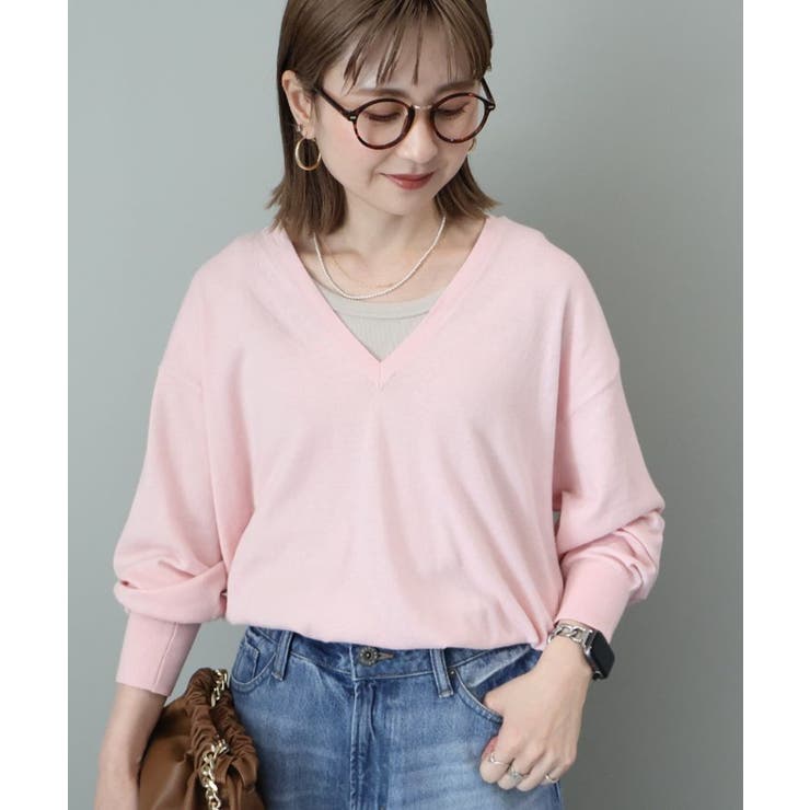 AMERI VINTAGE バンテージVネックニット Vネックニットプルオーバー[品番：EHEW0047255]｜AMERICAN HOLIC