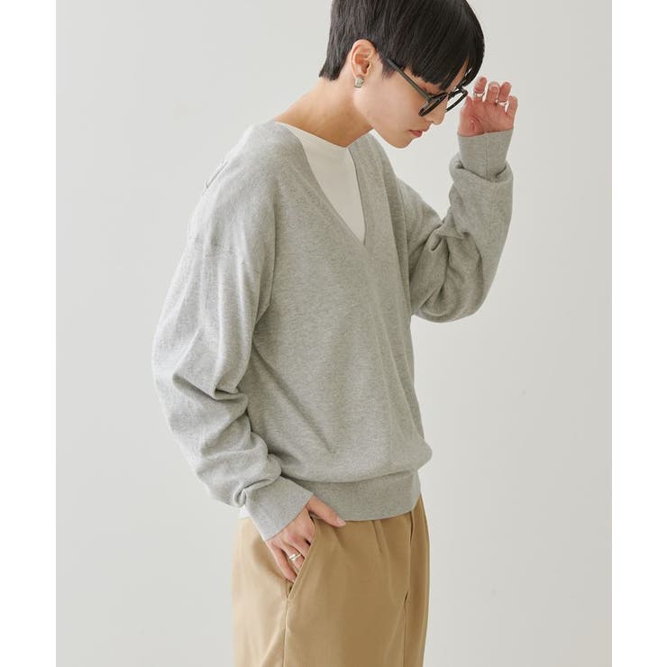 AMERI VINTAGE バンテージVネックニット Vネックニットプルオーバー[品番：EHEW0047255]｜AMERICAN HOLIC