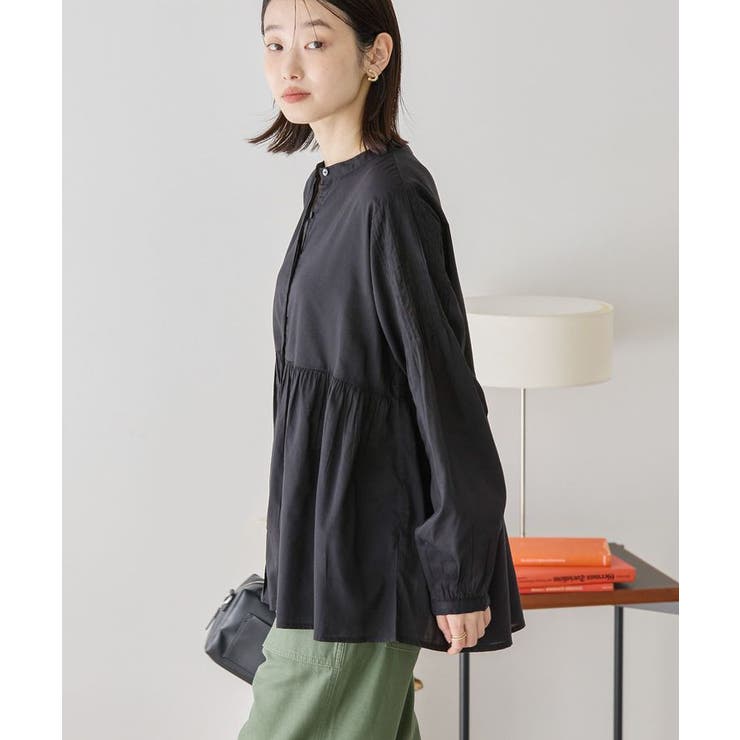 バンドカラーピンタックブラウス[品番：EHEW0047603]｜AMERICAN HOLIC