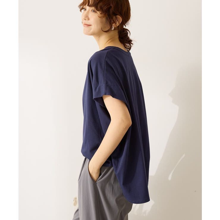 接触冷感フレンチスリーブカットプルオーバー[品番：EHEW0049454