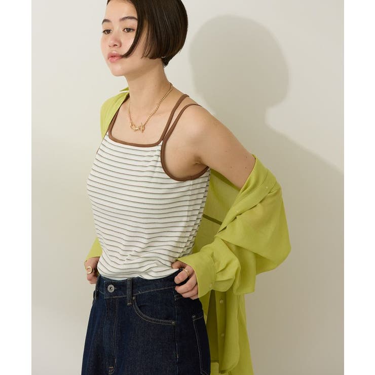 カップ付きバッククロスボーダーキャミソール | AMERICAN HOLIC | 詳細画像3 