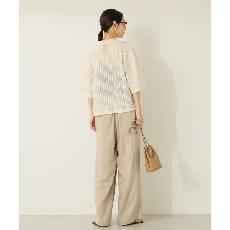 メッシュ半袖ブラウス[品番：EHEW0049752]｜AMERICAN HOLIC 