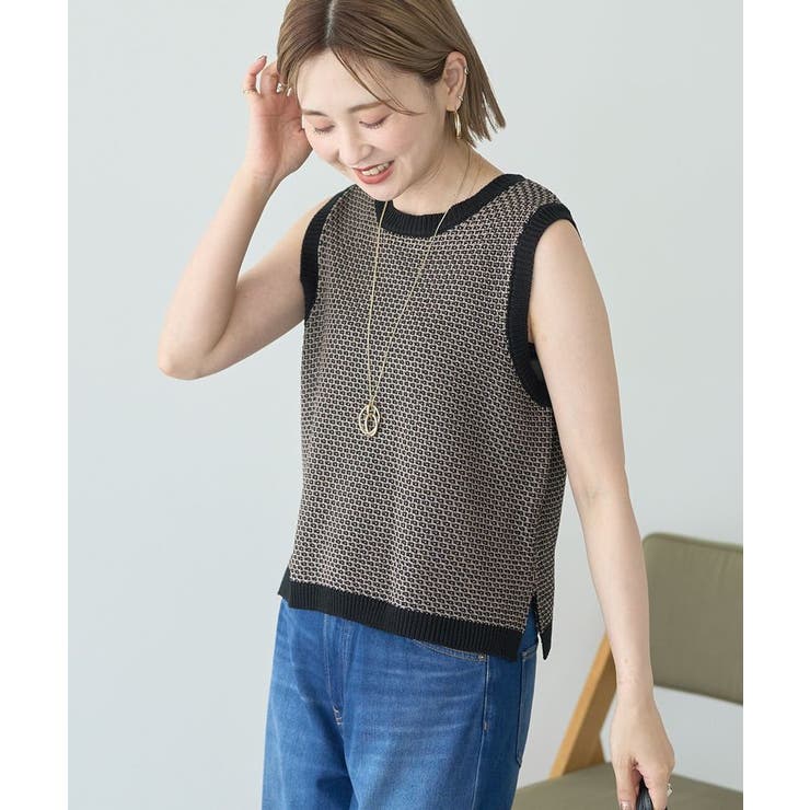 ジャガードニットベスト | AMERICAN HOLIC | 詳細画像3 
