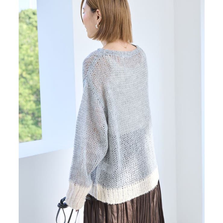 モヘアライク配色ニットプルオーバー | AMERICAN HOLIC | 詳細画像17 