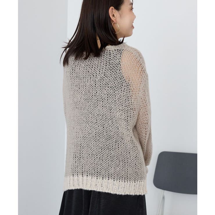 モヘアライク配色ニットプルオーバー | AMERICAN HOLIC | 詳細画像24 