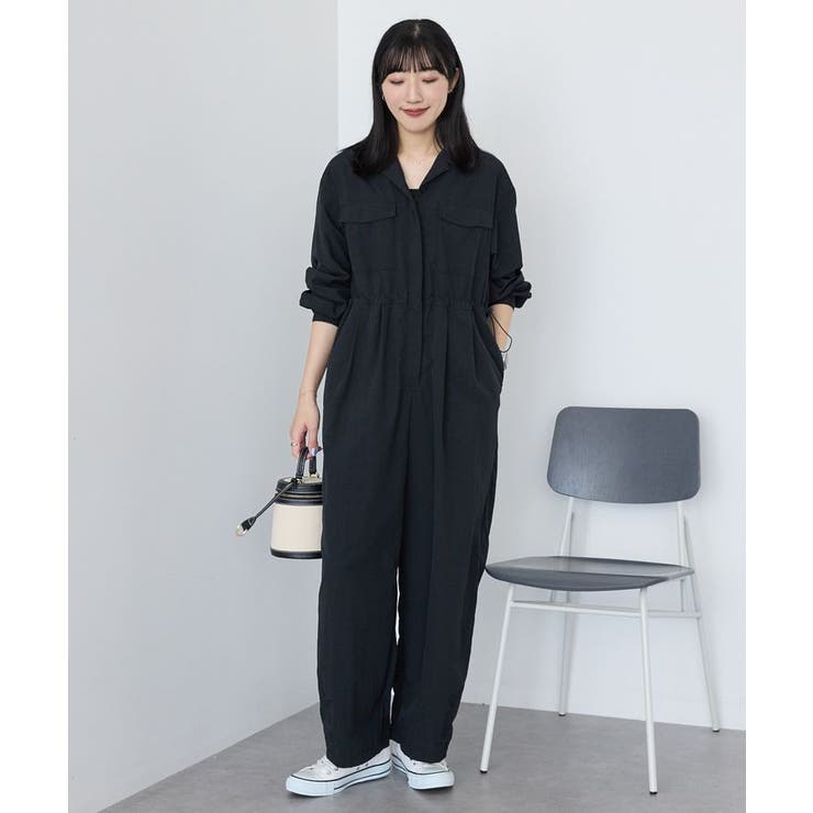 専用 EVERYDAY I LIKE. Minimal ジャンプスーツ 24SS THE PAUSE】テーラーカラージャンプスーツ（つなぎ