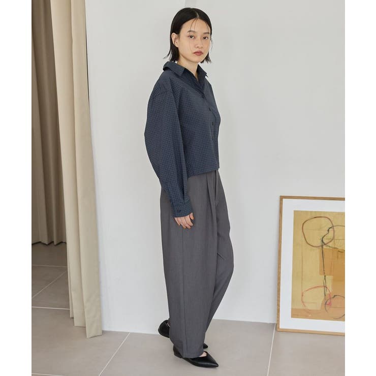 クロップド丈バックタックチェックシャツ | AMERICAN HOLIC | 詳細画像8 