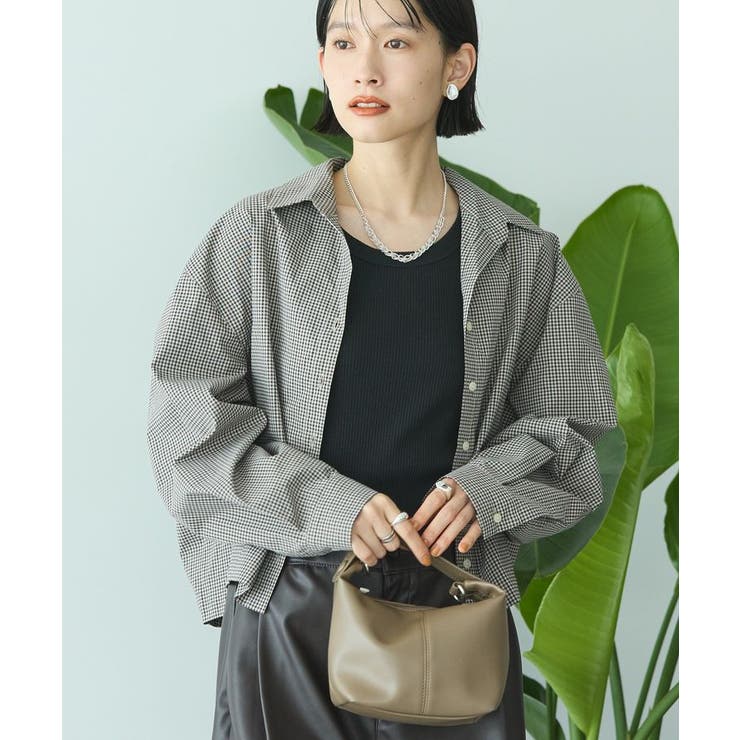 クロップド丈バックタックチェックシャツ | AMERICAN HOLIC | 詳細画像11 