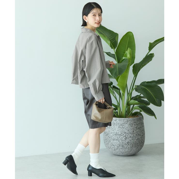 クロップド丈バックタックチェックシャツ | AMERICAN HOLIC | 詳細画像15 