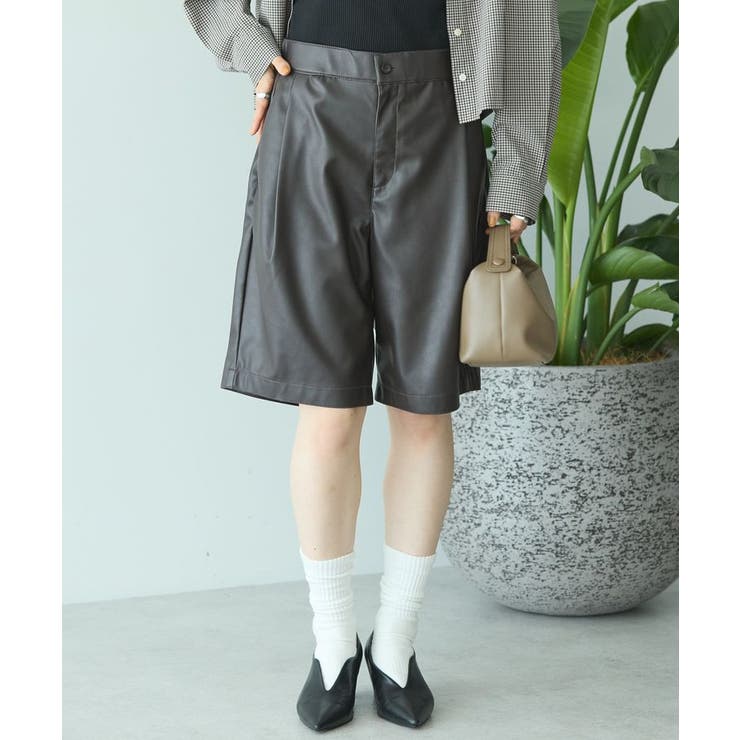 フェイクレザーハーフパンツ | AMERICAN HOLIC | 詳細画像7
