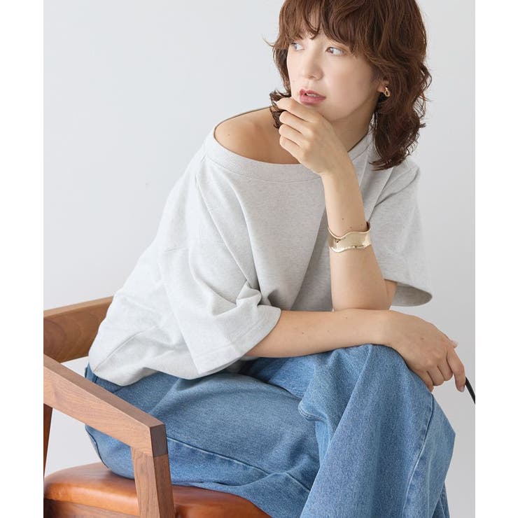 2WAYオフショルスウェット半袖プルオーバー | AMERICAN HOLIC | 詳細画像1 