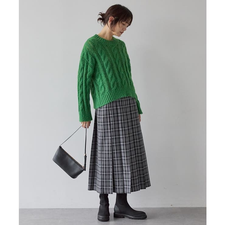 透かしケーブルニットプルオーバー | AMERICAN HOLIC | 詳細画像4 