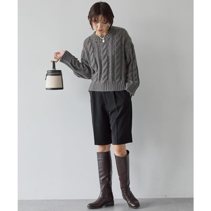 透かしケーブルニットプルオーバー | AMERICAN HOLIC | 詳細画像9 