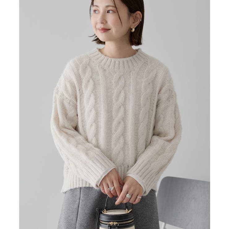 透かしケーブルニットプルオーバー | AMERICAN HOLIC | 詳細画像12 