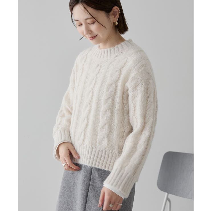 透かしケーブルニットプルオーバー | AMERICAN HOLIC | 詳細画像13 