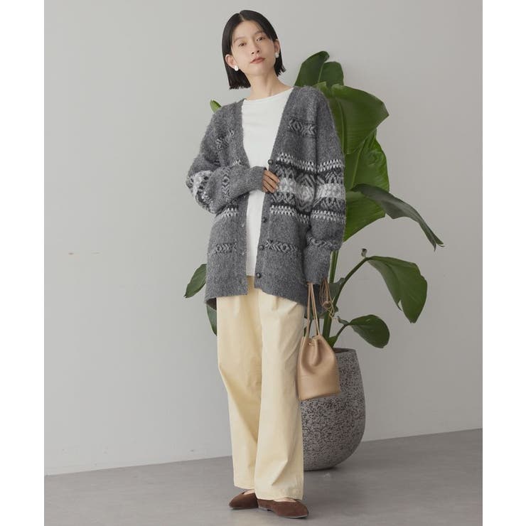 アソート柄シャギーニットカーディガン | AMERICAN HOLIC | 詳細画像5 