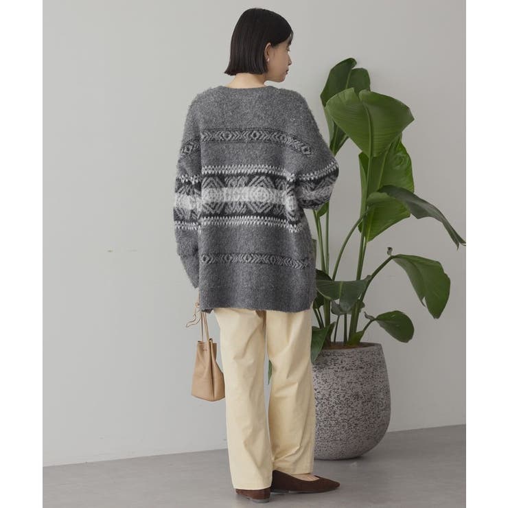 アソート柄シャギーニットカーディガン | AMERICAN HOLIC | 詳細画像7 