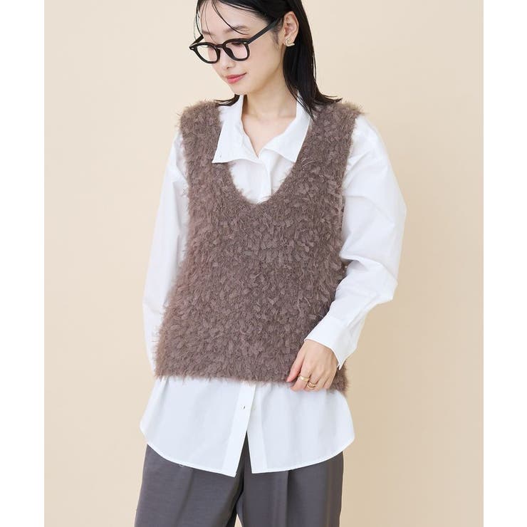 【新品タグ付き】テープヤーンニットベスト BEAUTY&YOUTH UNITED ARROWS（ビューティーアンドユースユナイテッド