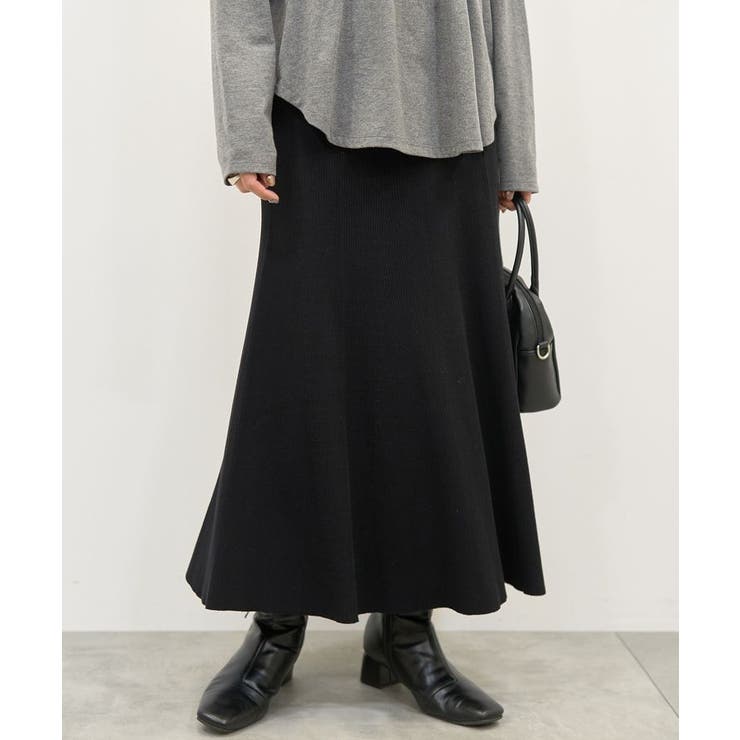 ブラック | リブマーメイドスカート | AMERICAN HOLIC