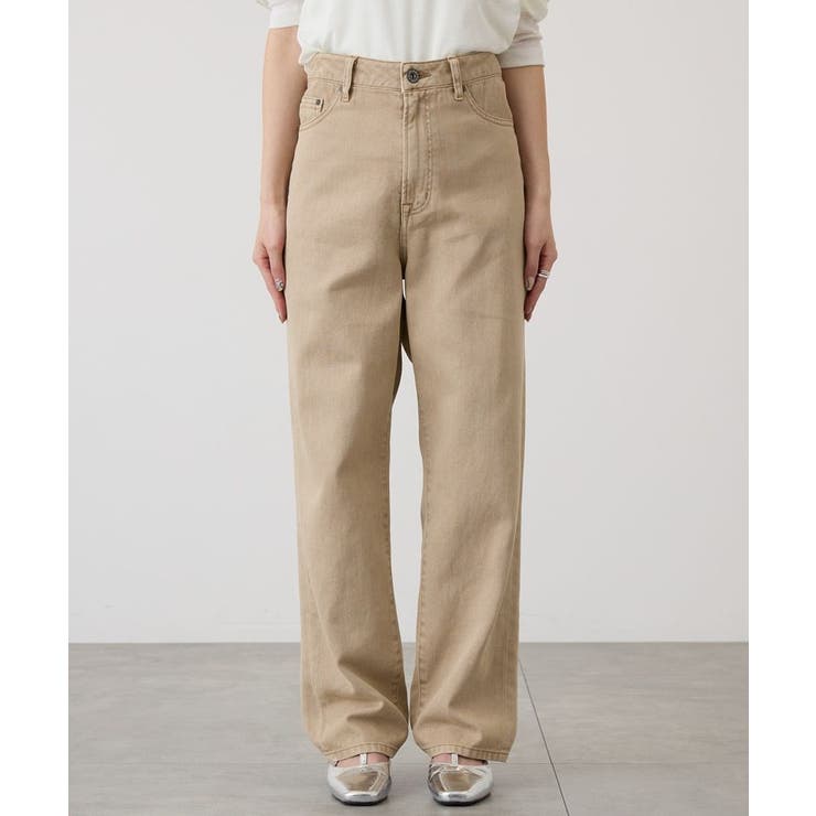 ベージュ | ルーズストレートカラーデニムパンツ | AMERICAN HOLIC