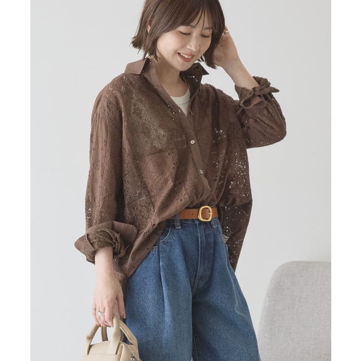 レースパッチワークシャツ[品番：EHEW0051821]｜AMERICAN HOLIC