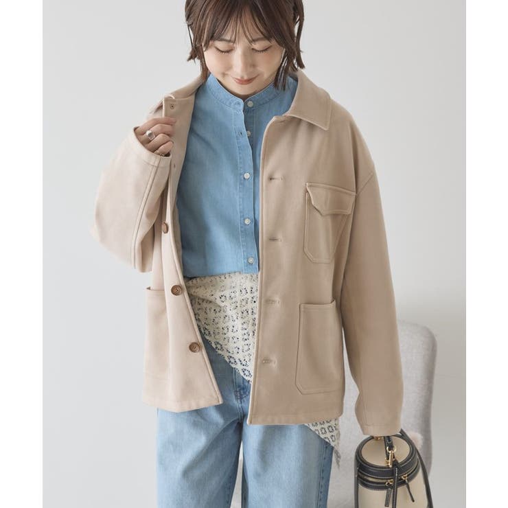 ベージュ | スエードライクジャケット | AMERICAN HOLIC